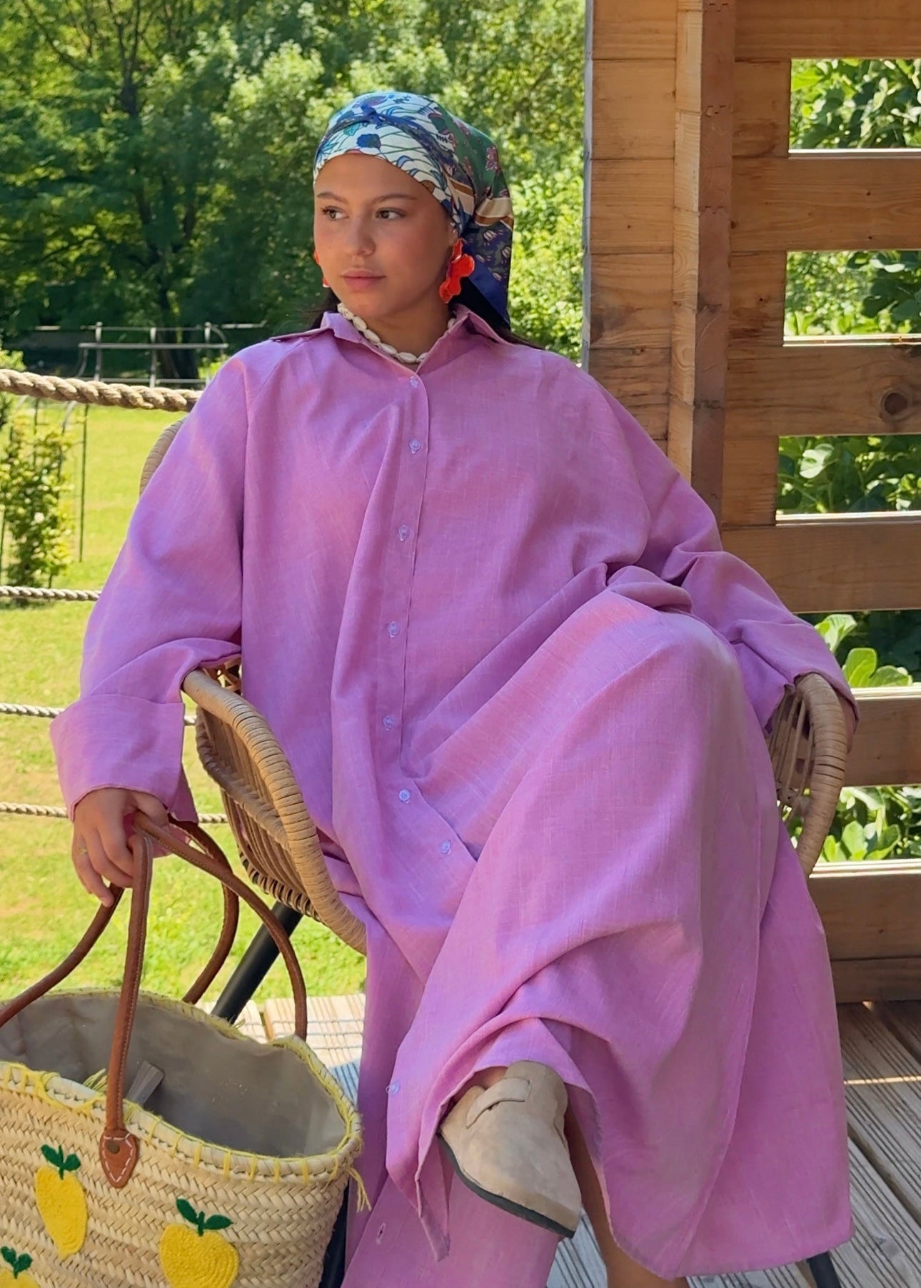 Robe chemise Rose